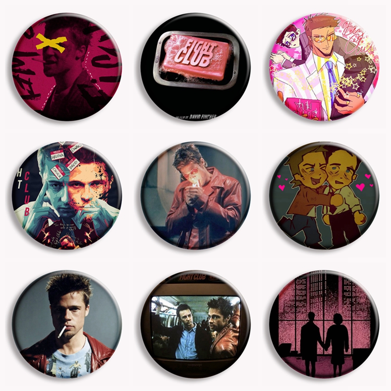 Vintage Collectible Buttons - Retro klasik Film mücadele kulübü sabun
