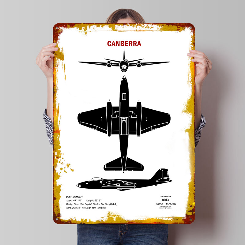 Canberra Tanıma Teneke Plakası - Canberra Vintage & Collectible Centre Reviews incelemesi ve fiyatı